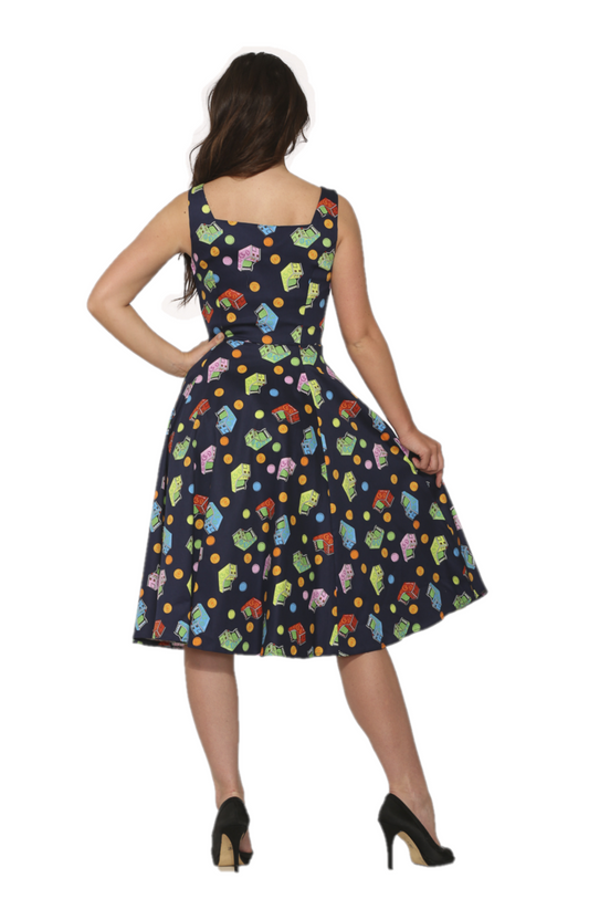 Archade Amusement Navy Swing Dress